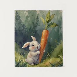 Meadow Bunny Dreams: grillig wandtapijt Wandkleed