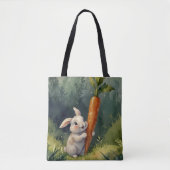 Meadow Bunny Dreams: grillige Canvas tas (Voorkant)