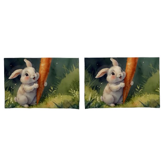 Meadow Bunny Dreams: grillige kussen Hoesjes Kussensloop (Voorkant-Set)