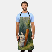 Meadow Bunny Dreams: grillige Print Schort (Gedragen)