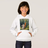 Meadow Bunny Dreams : Sweat - shirt à capuche fant (Devant entier)