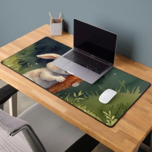 Meadow Bunny Dreams : Whimsical Desk Mat