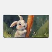 Meadow Bunny Dreams: Whimsical Desk Mat (Voorkant)
