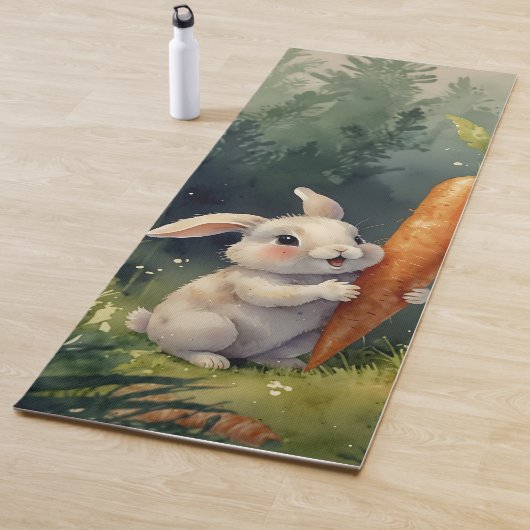 Meadow Bunny Dreams: Whimsical Yoga Mat (In situ)