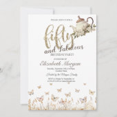 Meadow Butterflies Tea Cup 50e verjaardag Kaart (Voorkant)