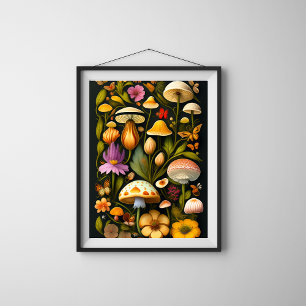 Meadow Flora Modern Haeckel Poster