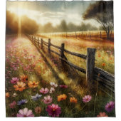 Meadow Floral Sunrise Douchegordijn (Voorkant)