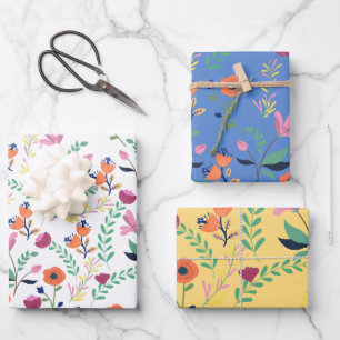 Meadow Floral van een moderne kleurrijke voorjaars Inpakpapier Vel