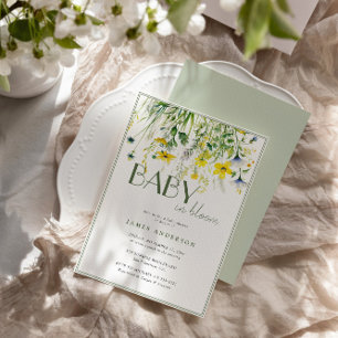 Meadow Flowers Baby in Bloom Baby shower Kaart
