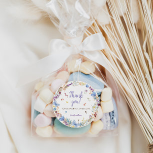 Meadow Flowers Baby Shower bedankt Ronde Sticker