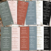 Meadow Flowers Blauw Grijs Wedding Menu