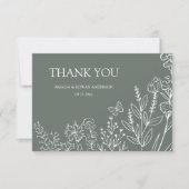 Meadow Flowers bruiloft Bedankt kaart (Voorkant)