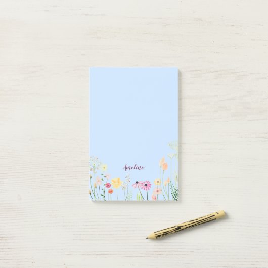 Meadow Flowers Post-it® Notes (Op bureau)