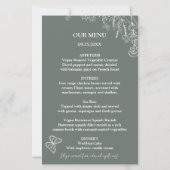Meadow Flowers Sirocco Green Wedding Budget Menu (Voorkant)