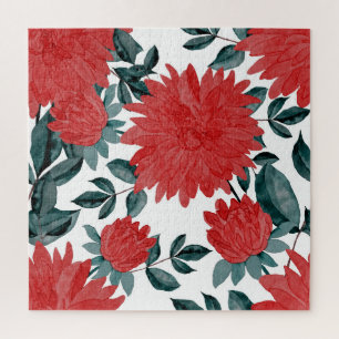Meadow Flowers: Waterverf Naadloos Legpuzzel