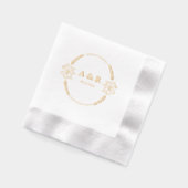 Meadow Flowers Wedding Monogram Folie Servetten (Links)