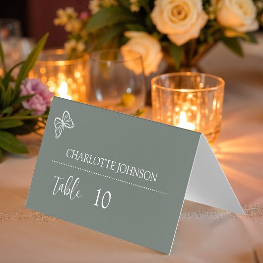 Meadow Flowers Wedding Place Card Kaart