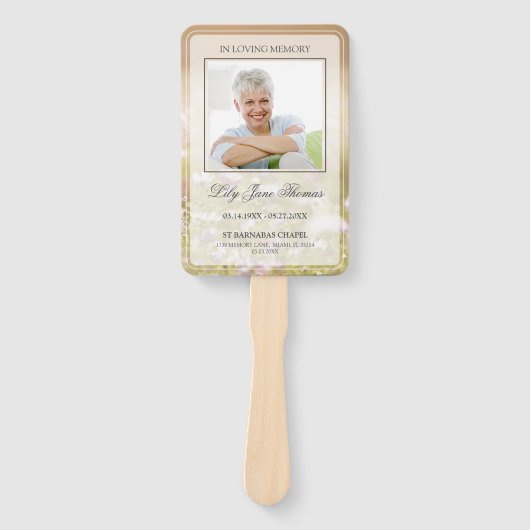 Meadow Funeral Programme | In het liefdevol geheug Handwaaier (Voorkant)