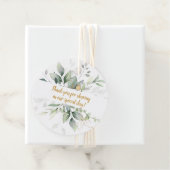 Meadow Green en Gold Botanische bruiloft | Bedankjes Labels (In situ)