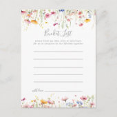 Meadow Kleurrijke Wildflower Bucket List Kaarten (Voorkant)