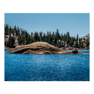 Meadow Lake Rock Island Glossy Perfect Poster