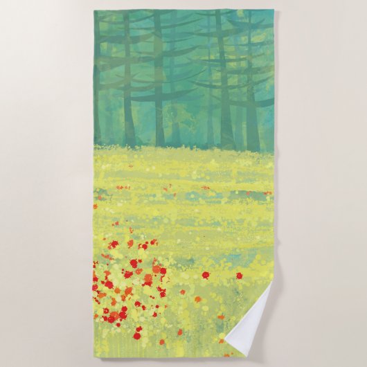 Meadow Landschap Strandlaken (Voorkant)