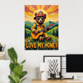 Meadow Melodies: Beer's Sunset Song Poster (Thuiskantoor)