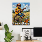 Meadow Melody: Beer's Wheelside Strums Poster (Thuiskantoor)