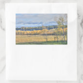 Meadow met Aspens Rechthoekige Sticker (Tas)