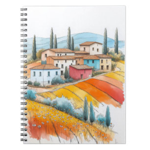 Meadow Natuur Illustration Pastel Kleurtekening Notitieboek