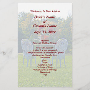 Meadow of Love - Arbre d'automne Mariage Flyer