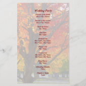 Meadow of Love - Arbre d'automne Mariage Flyer (Dos)