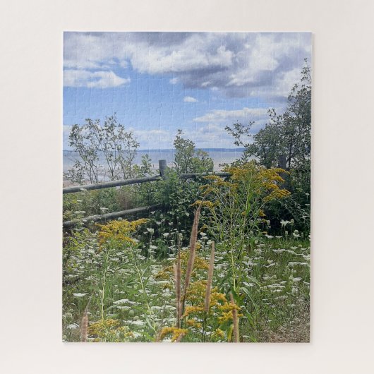 Meadow Overlook with Summer Flowers Legpuzzel (Verticaal)