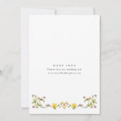 Meadow Pastel Franse Rozen Bloemenbruiloft Kaart (Achterkant)