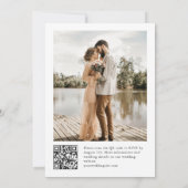 Meadow Pastel Rozen Floral Wedding QR code Foto Kaart (Achterkant)