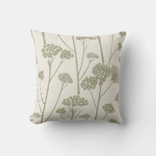 Meadow Silence Crème Linen Stof Olive Kussen