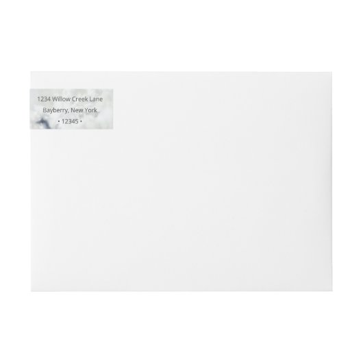 Meadow Song vervagen Bloemen Monogram retouradres (Voorkant)