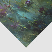 Meadow van Paarse wilde bloemen in bloei Tissuepapier (Detail)