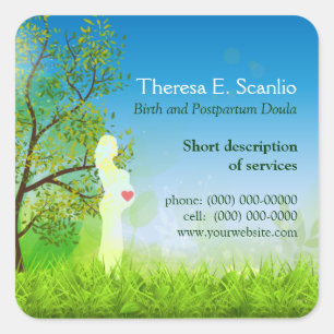 Meadow Walk Doula Midvrouw Promotion Vierkante Sticker