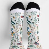 "Meadow Whispers" Floral Crew Sokken (Top)