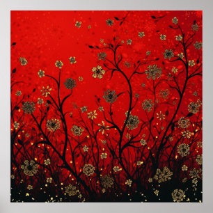 Meadow wilde bloem modern poster