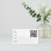 Meadow wildflower bruiloft RSVP QR-codekaarten Informatiekaartje (Staand voorkant)