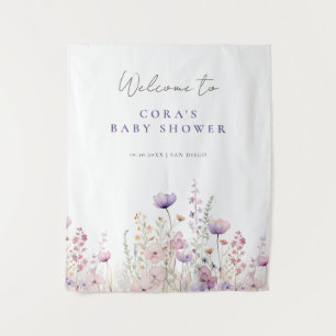 Meadow Wildflower Field Baby shower Woodland Wandkleed