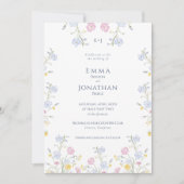 Meadow Wildflower Garden Wedding Invitation (Devant)