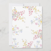 Meadow Wildflower Green Garden Wedding Invitation (Dos)