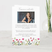 Meadow Wildflower Order of Service Uitvaartfoto's Programma (Achterkant)