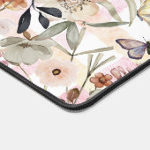 Meadow Wildflower & Vlinders Patroon Monogram Bureaumat (Hoek)