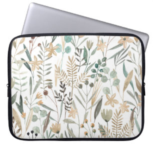 Meadow Wildflower: Waterverf charme. Laptop Sleeve