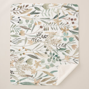 Meadow Wildflower: Waterverf charme. Sherpa Deken