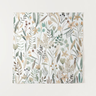 Meadow Wildflower: Waterverf charme. Wandkleed